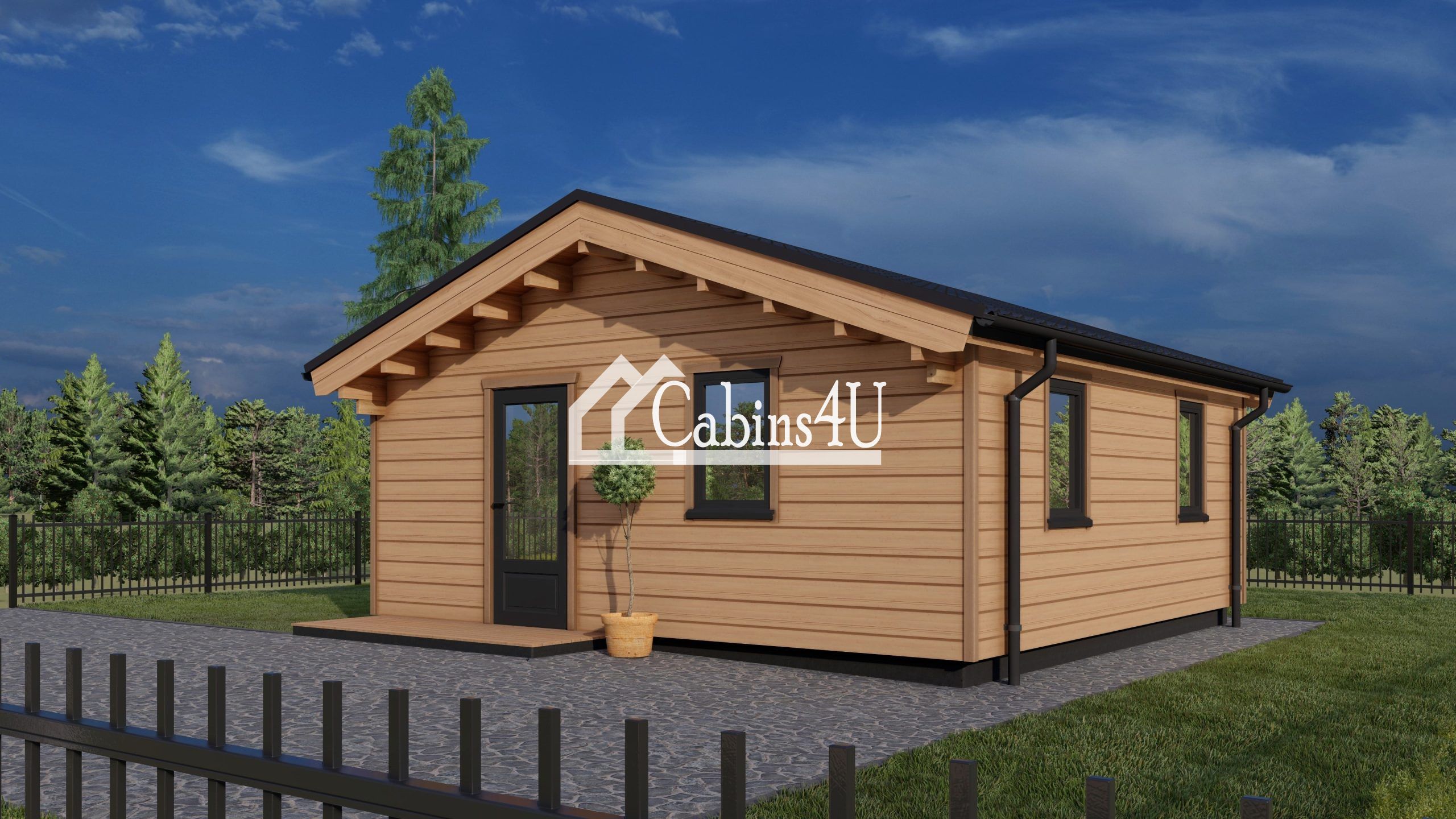 Model 7 (1 Bedroom Log Cabin 6x6m)
