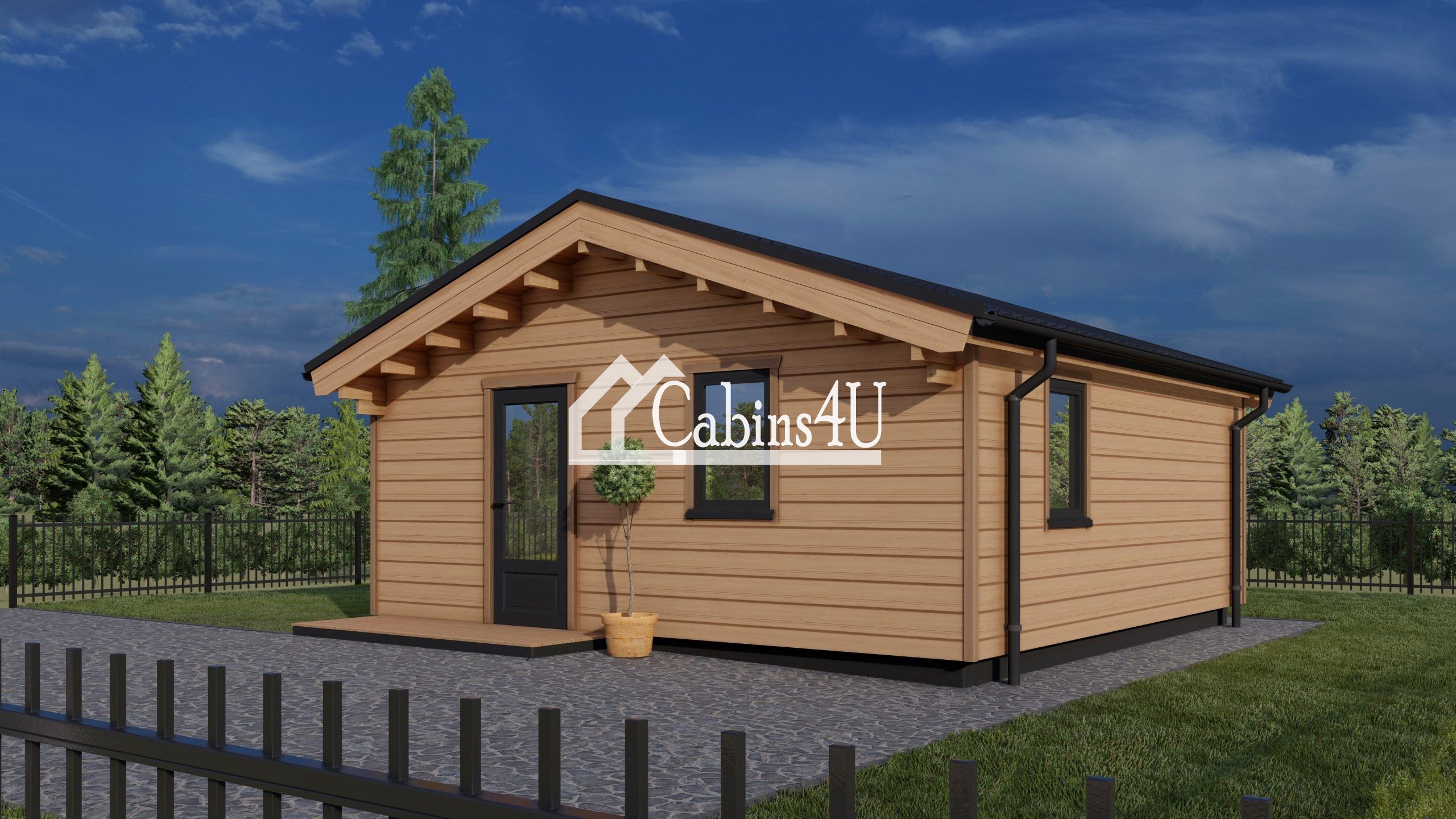 Model 8 (1 Bedroom Log Cabin 6x6m)